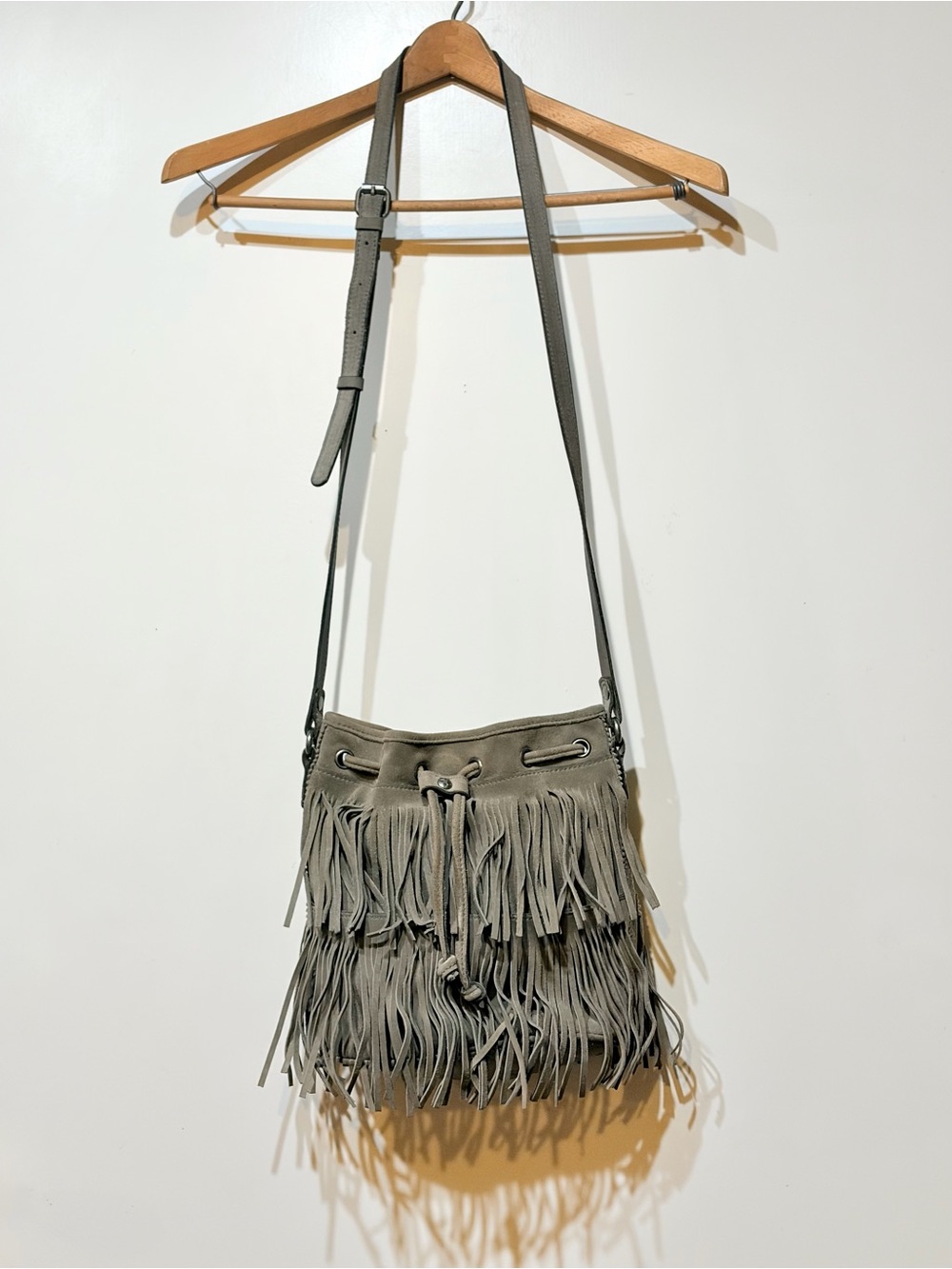 Patricia Nash- Layered Fringe Crossbody Bag. Italian leather.